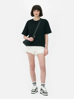 Hauts Et T-Shirts|Primark T-shirt Coupe Droite Noir