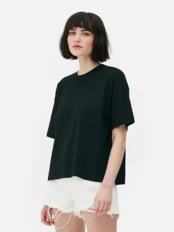 Hauts Et T-Shirts|Primark T-shirt Coupe Droite Noir
