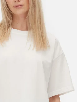 Hauts Et T-Shirts|Primark T-shirt Coupe Droite Blanc