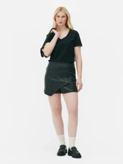 Hauts Et T-Shirts|Primark T-shirt Coupe Regular à Col En V Noir