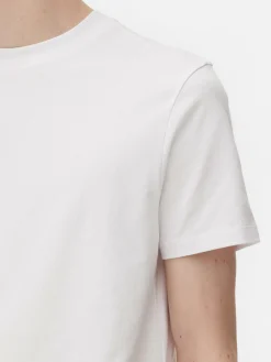 Hauts Et T-Shirts|Primark T-shirt Coupe Slim Blanc