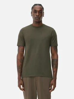 Hauts Et T-Shirts|Primark T-shirt Coupe Slim à Manches Courtes Vert