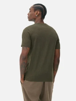 Hauts Et T-Shirts|Primark T-shirt Coupe Slim à Manches Courtes Vert