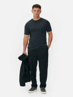 Hauts Et T-Shirts|Primark T-shirt Coupe Slim Kem Bleu marine