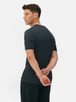 Hauts Et T-Shirts|Primark T-shirt Coupe Slim Kem Bleu marine