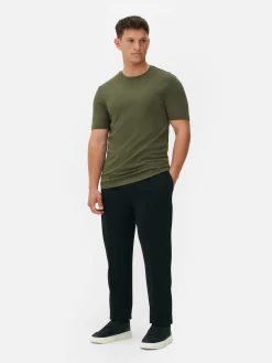 Hauts Et T-Shirts|Primark T-shirt Coupe Slim Kem Kaki