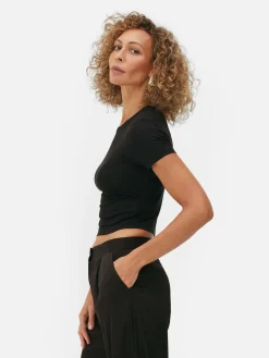 Hauts Et T-Shirts|Primark T-shirt Court Noir