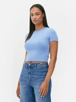 Hauts Et T-Shirts|Primark T-shirt Court à Manches Courtes Bleu