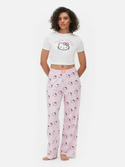 Hauts De Pyjama|Primark T-shirt Court De Pyjama Hello Kitty Blanc