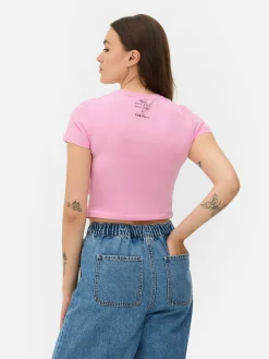 Hauts Et T-Shirts|Primark T-shirt Court Disney Mickey Mouse X Keith Haring Rose