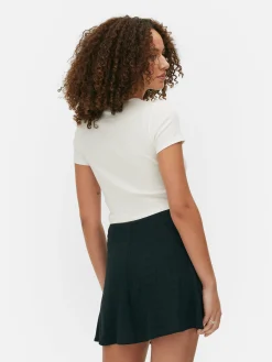 Hauts Et T-Shirts|Primark T-shirt Court Graphique Blanc