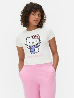 Hauts Et T-Shirts|Primark T-shirt Court Graphique Hello Kitty Ivoire