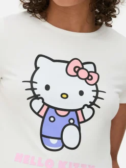 Hauts Et T-Shirts|Primark T-shirt Court Graphique Hello Kitty Ivoire