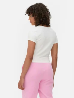 Hauts Et T-Shirts|Primark T-shirt Court Graphique Hello Kitty Ivoire