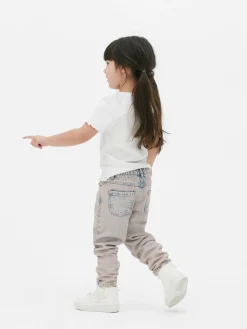 Hauts Et T-Shirts|Primark T-shirt Côtelé à Finition Festonnée à Coordonner Blanc