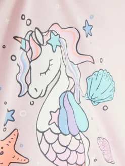 Pyjamas Et Vêtements De Nuit|Primark T-shirt De Nuit à Motif Hippocampe Licorne Rose clair