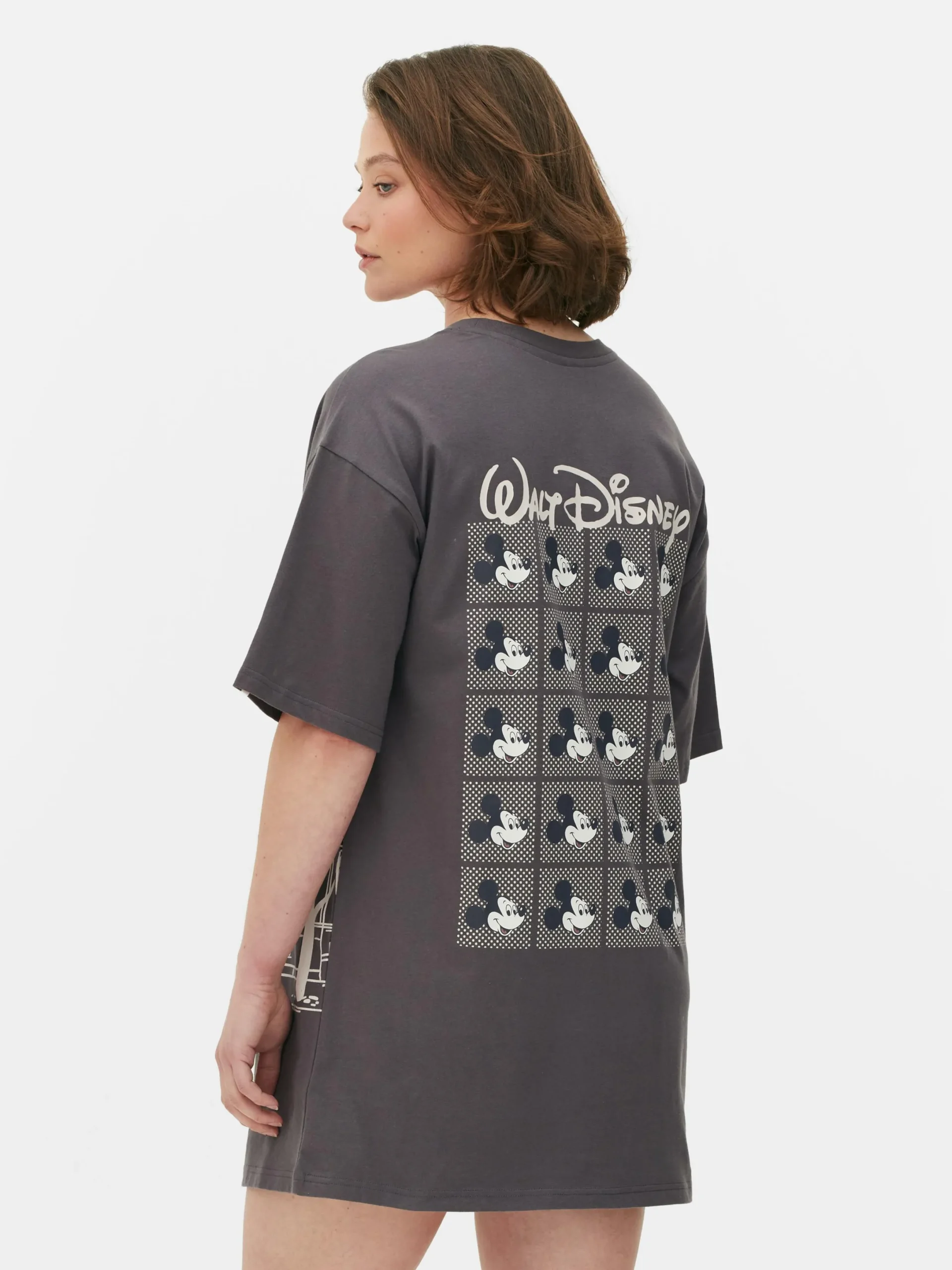 Chemises De Nuit Et Nuisettes|Primark T-shirt De Nuit Disney Mickey Mouse Et Minnie Mouse Anthracite