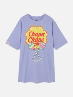 Chemises De Nuit Et Nuisettes|Primark T-shirt De Nuit Graphique Chupa Chups Lilas