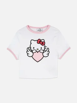 Hauts De Pyjama|Primark T-shirt De Pyjama Côtelé Hello Kitty Blanc