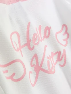 Hauts De Pyjama|Primark T-shirt De Pyjama Côtelé Hello Kitty Blanc