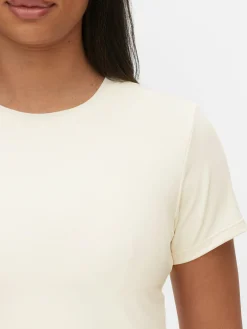 Vêtements De Sport|Primark T-shirt De Sport En Tissu Ultra-doux Écru