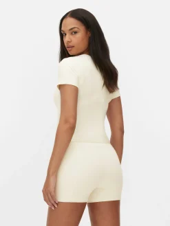 Vêtements De Sport|Primark T-shirt De Sport En Tissu Ultra-doux Écru