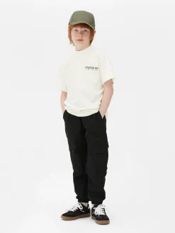 Hauts Et T-Shirts|Primark T-shirt De Sport Graphique à Manches Courtes Blanc