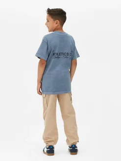 Hauts Et T-Shirts|Primark T-shirt De Sport Graphique à Manches Courtes Bleu