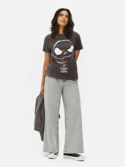 The Nightmare Before Christmas|Hauts Et T-Shirts|Primark T-shirt Disney L’Étrange Noël De Monsieur Jack De Tim Burton Anthracite