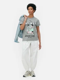 Hauts Et T-Shirts|Primark T-shirt Disney Mickey Mouse Sports Club Gris chiné