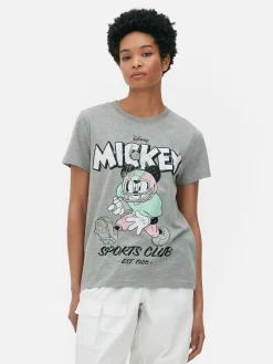 Hauts Et T-Shirts|Primark T-shirt Disney Mickey Mouse Sports Club Gris chiné