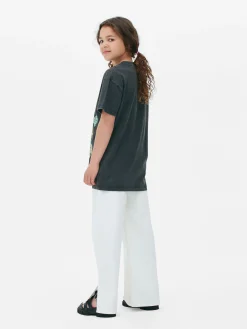 Hauts Et T-Shirts|Primark T-shirt Délavé à L'acide Disney Le Roi Lion 30e Anniversaire Anthracite