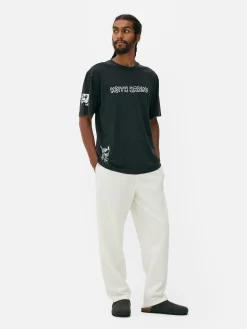 T-Shirts Et Sweat-Shirts À Motifs|Hauts Et T-Shirts|Primark T-shirt Délavé à L'acide Disney Mickey Mouse X Keith Haring Noir