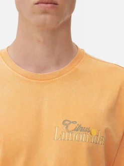 Hauts Et T-Shirts|Primark T-shirt Délavé Citrus Limonada Orange