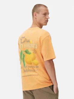 Hauts Et T-Shirts|Primark T-shirt Délavé Citrus Limonada Orange