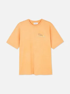 Hauts Et T-Shirts|Primark T-shirt Délavé Citrus Limonada Orange