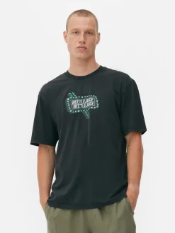 T-Shirts Et Sweat-Shirts À Motifs|Beetlejuice|Primark T-shirt Effet Délavé Beetlejuice Anthracite