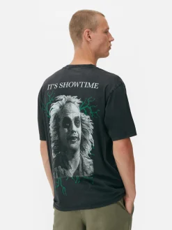 T-Shirts Et Sweat-Shirts À Motifs|Beetlejuice|Primark T-shirt Effet Délavé Beetlejuice Anthracite