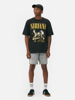 T-Shirts Et Sweat-Shirts À Motifs|Hauts Et T-Shirts|Primark T-shirt Effet Délavé Nirvana Noir