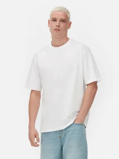 Hauts Et T-Shirts|Primark T-shirt En Coton à Coupe Décontractée Blanc