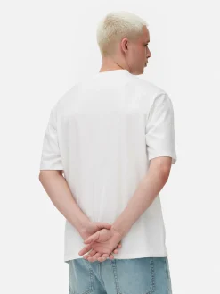 Hauts Et T-Shirts|Primark T-shirt En Coton à Coupe Décontractée Blanc