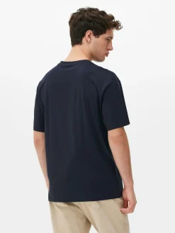 Hauts Et T-Shirts|Primark T-shirt En Coton Décontracté Bleu marine