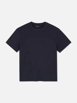 Hauts Et T-Shirts|Primark T-shirt En Coton Décontracté Bleu marine