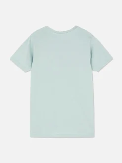 Hauts Et T-Shirts|Primark T-shirt En Coton Graphique Bleu sarcelle