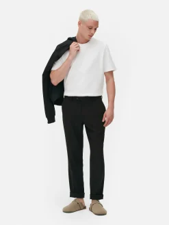 Hauts Et T-Shirts|Primark T-shirt En Maille Ottoman Côtelée Blanc