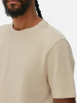 Hauts Et T-Shirts|Primark T-shirt En Maille Ottoman Côtelée Grège