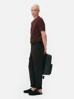 Hauts Et T-Shirts|Primark T-shirt En Maille Ottoman Côtelée Bordeaux