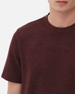 Hauts Et T-Shirts|Primark T-shirt En Maille Ottoman Côtelée Bordeaux