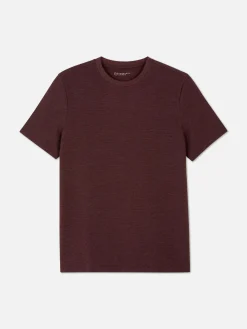 Hauts Et T-Shirts|Primark T-shirt En Maille Ottoman Côtelée Bordeaux