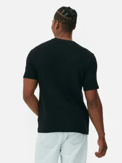 Hauts Et T-Shirts|Primark T-shirt En Maille Ottoman Côtelée Noir